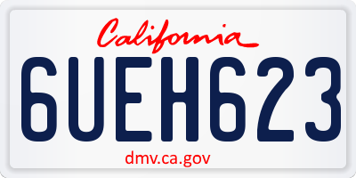CA license plate 6UEH623