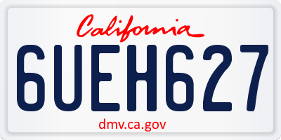 CA license plate 6UEH627