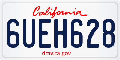 CA license plate 6UEH628