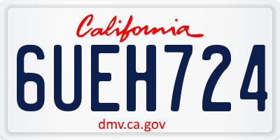 CA license plate 6UEH724