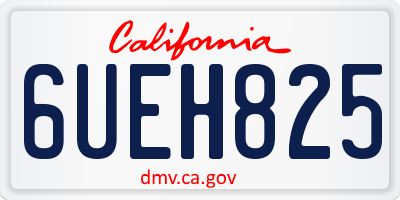 CA license plate 6UEH825
