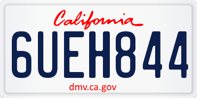 CA license plate 6UEH844