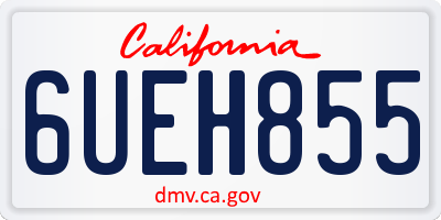 CA license plate 6UEH855