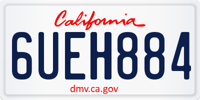 CA license plate 6UEH884