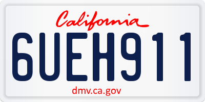 CA license plate 6UEH911
