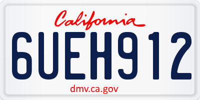 CA license plate 6UEH912