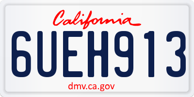 CA license plate 6UEH913