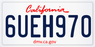 CA license plate 6UEH970