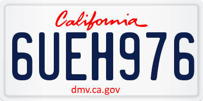 CA license plate 6UEH976