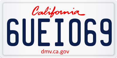 CA license plate 6UEI069