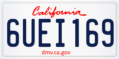 CA license plate 6UEI169