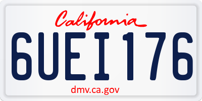 CA license plate 6UEI176