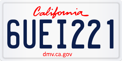 CA license plate 6UEI221