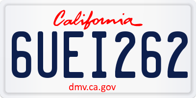 CA license plate 6UEI262