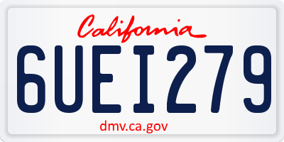 CA license plate 6UEI279