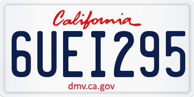 CA license plate 6UEI295