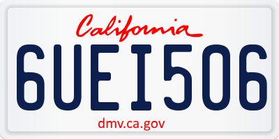 CA license plate 6UEI506