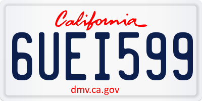 CA license plate 6UEI599