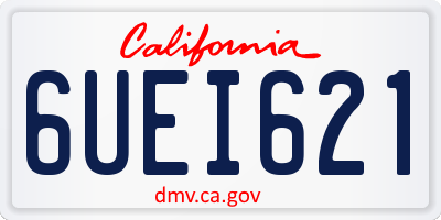 CA license plate 6UEI621