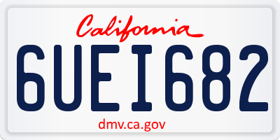 CA license plate 6UEI682