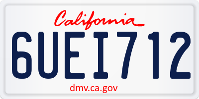CA license plate 6UEI712
