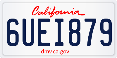 CA license plate 6UEI879