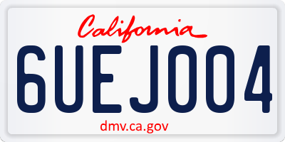 CA license plate 6UEJ004