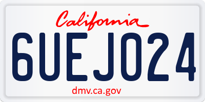 CA license plate 6UEJ024