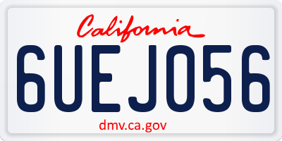 CA license plate 6UEJ056