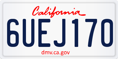 CA license plate 6UEJ170