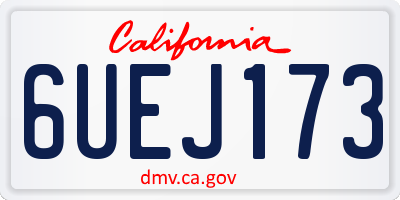 CA license plate 6UEJ173