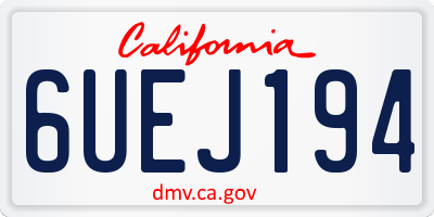 CA license plate 6UEJ194