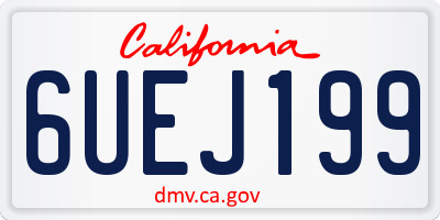 CA license plate 6UEJ199