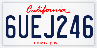 CA license plate 6UEJ246