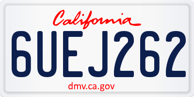 CA license plate 6UEJ262