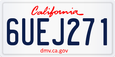 CA license plate 6UEJ271