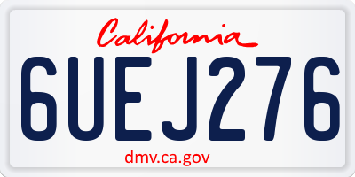 CA license plate 6UEJ276