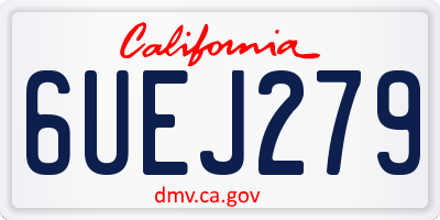 CA license plate 6UEJ279