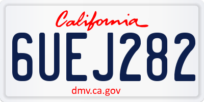 CA license plate 6UEJ282