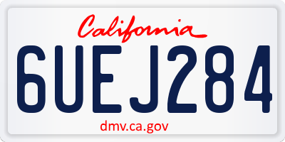 CA license plate 6UEJ284