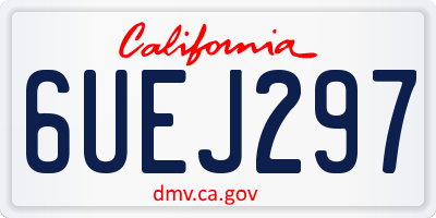CA license plate 6UEJ297