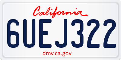 CA license plate 6UEJ322