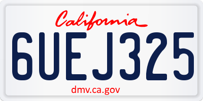 CA license plate 6UEJ325