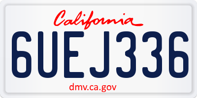 CA license plate 6UEJ336