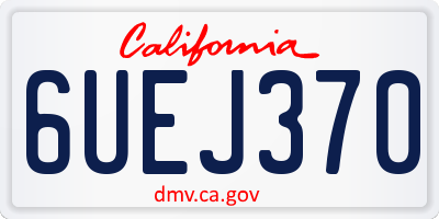 CA license plate 6UEJ370