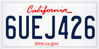 CA license plate 6UEJ426