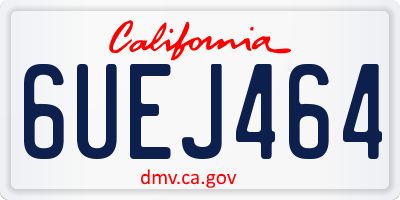 CA license plate 6UEJ464