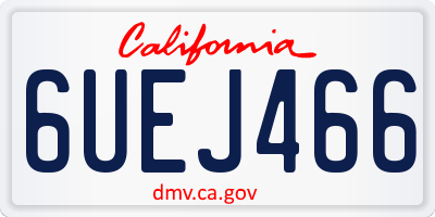 CA license plate 6UEJ466