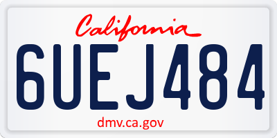 CA license plate 6UEJ484
