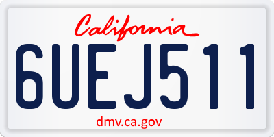 CA license plate 6UEJ511